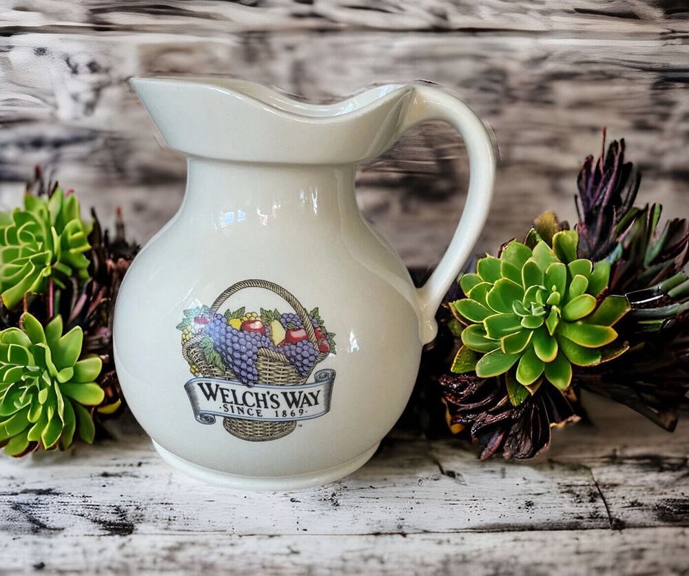 Vintage Welch's Way Grape Juice Pitcher McCoy Cottage Collectible